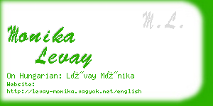 monika levay business card